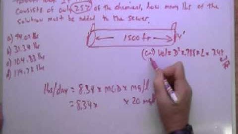 Wastewater Collection Math Problem #41   Sewergeek
