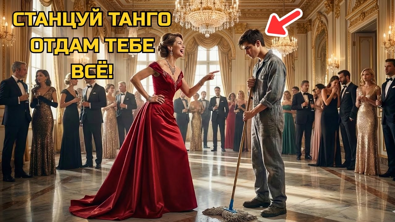«Если станцуешь Танго—я отдам тебе ВСЁ!»Смеялась Миллионерша над уборщиком…Но через 3 минуты РЫДАЛА!