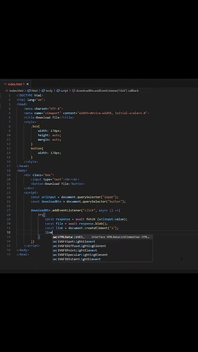 Downloader in html !! #shorts #short #coding #html #css #java #htmlcss #webdevelopment