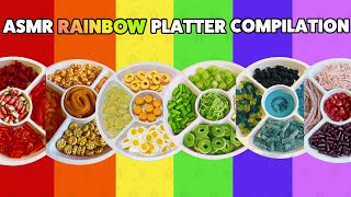 ASMR RAINBOW PLATTER COMPILATION | NO TALKING, STICKY SOUNDS & SATISFYING POURS