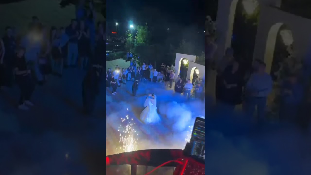Show de lumini la nunta , fum greu , artificii, dansul mirilor , dansatori la nunta in Moldova