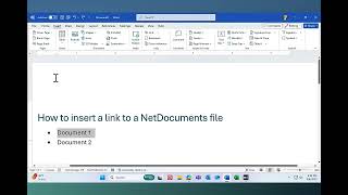 Celebrity NetDocuments - How to Insert a Link to a File Profile