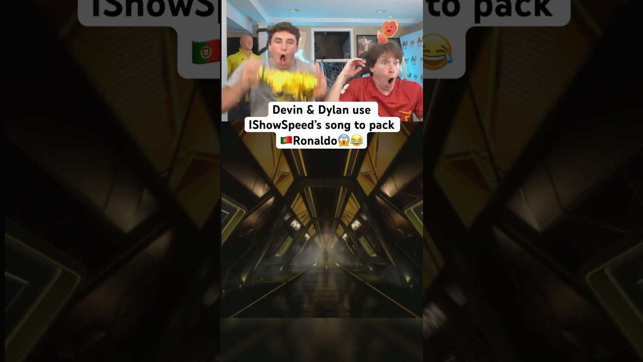 Devin & Dylan use IShowSpeed’s song to pack 🇵🇹Ronaldo😱😂
