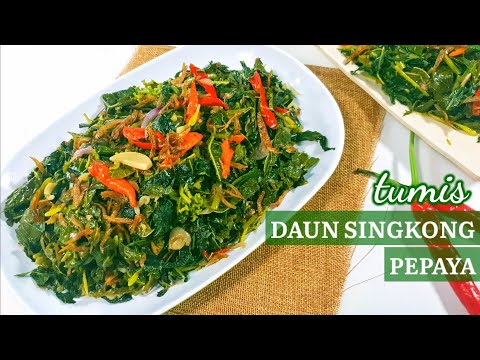 Gambar Sayur Daun Singkong Bunga Pepaya