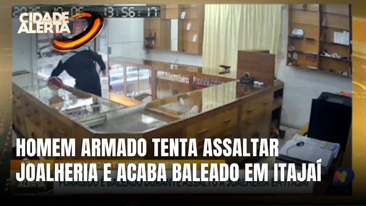 Foragido é baleado pelo dono durante tentativa de assalto em Itajaí