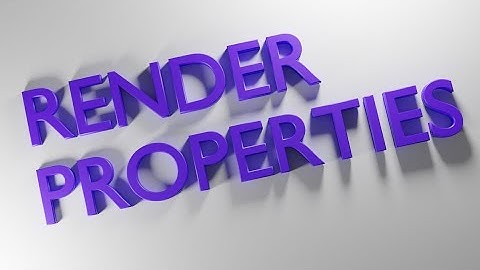 Blender absolute beginner tutorial Render Properties Blender Veda Telugu