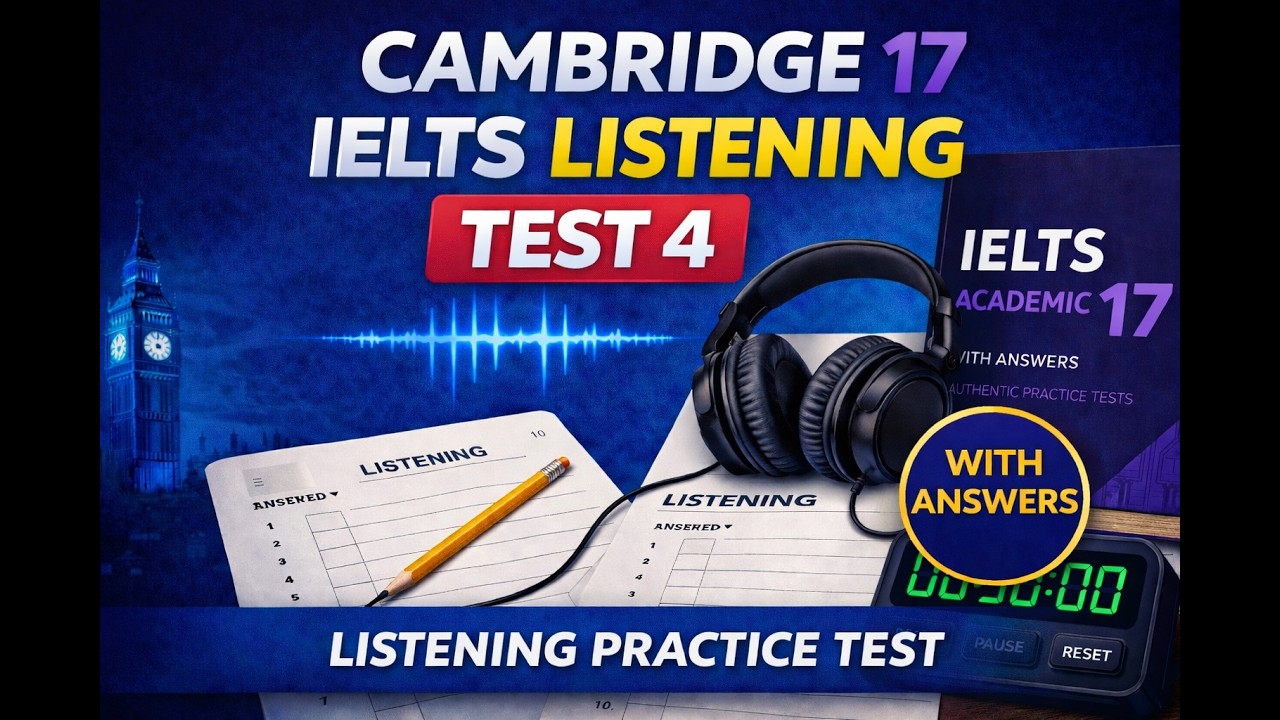 Cambridge IELTS 17 Listening Test 4 With answer key 1080p - YouTube