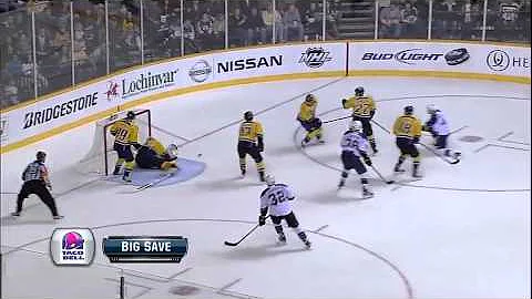 Pekka Rinne makes impressive reaction save 2/4/12