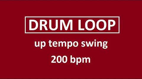 Simple up tempo swing 200 BPM drum loop
