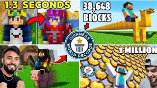 World Records made by Indian YouTubers in Minecraft | @TechnoGamerzOfficial