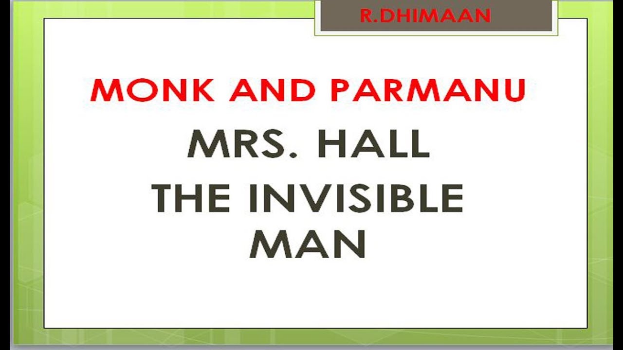 Mrs. Hall Invisible Man MRS. HALL-THE INVISIBLE MAN - YouTube