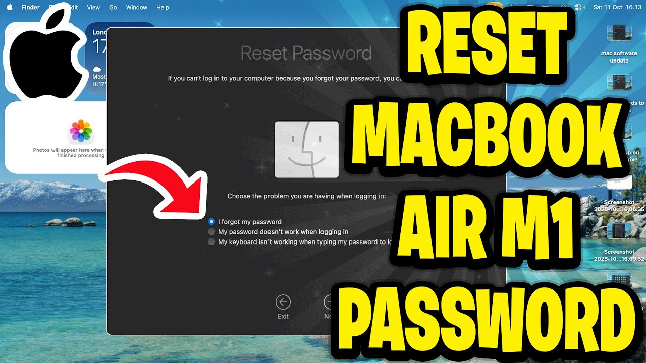 How To Reset Password on Macbook Air M1 - YouTube
