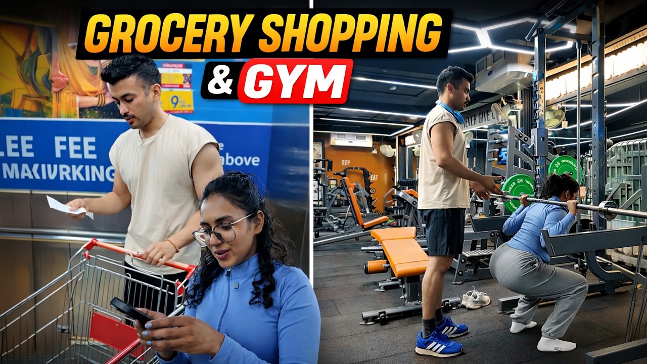 Couple Grocery Shopping for Gym😍