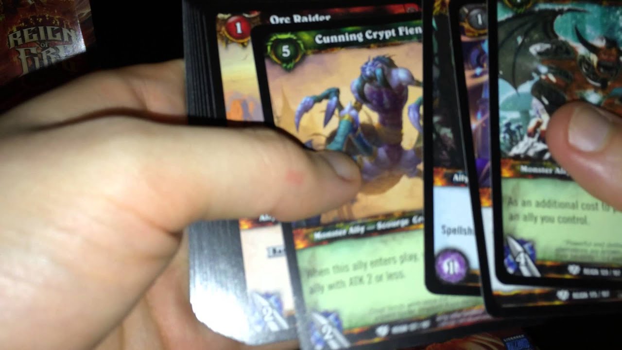 WoW TCG Reign of Fire Box Break great loot!