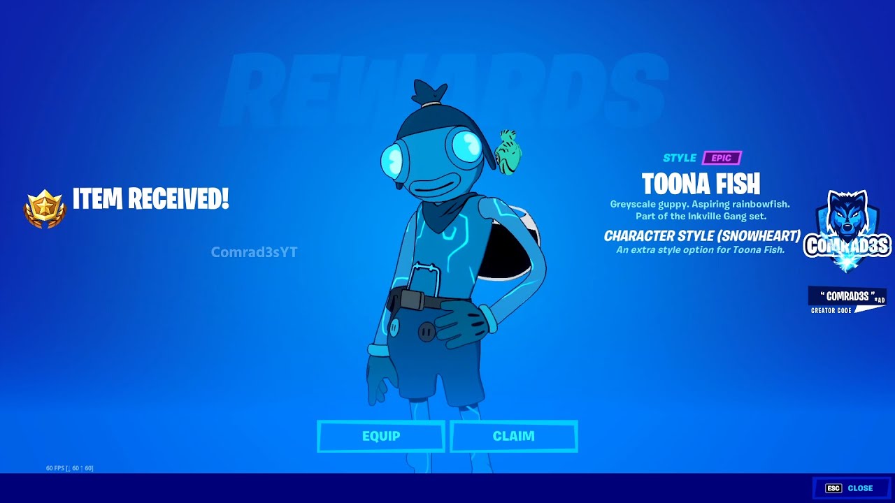 How to unlock Snowheart Toona Fish Fortnite - Find bottles of Frozen Blue in Coral Castle