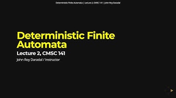 Automata Lecture 2 - Deterministic Finite Automata