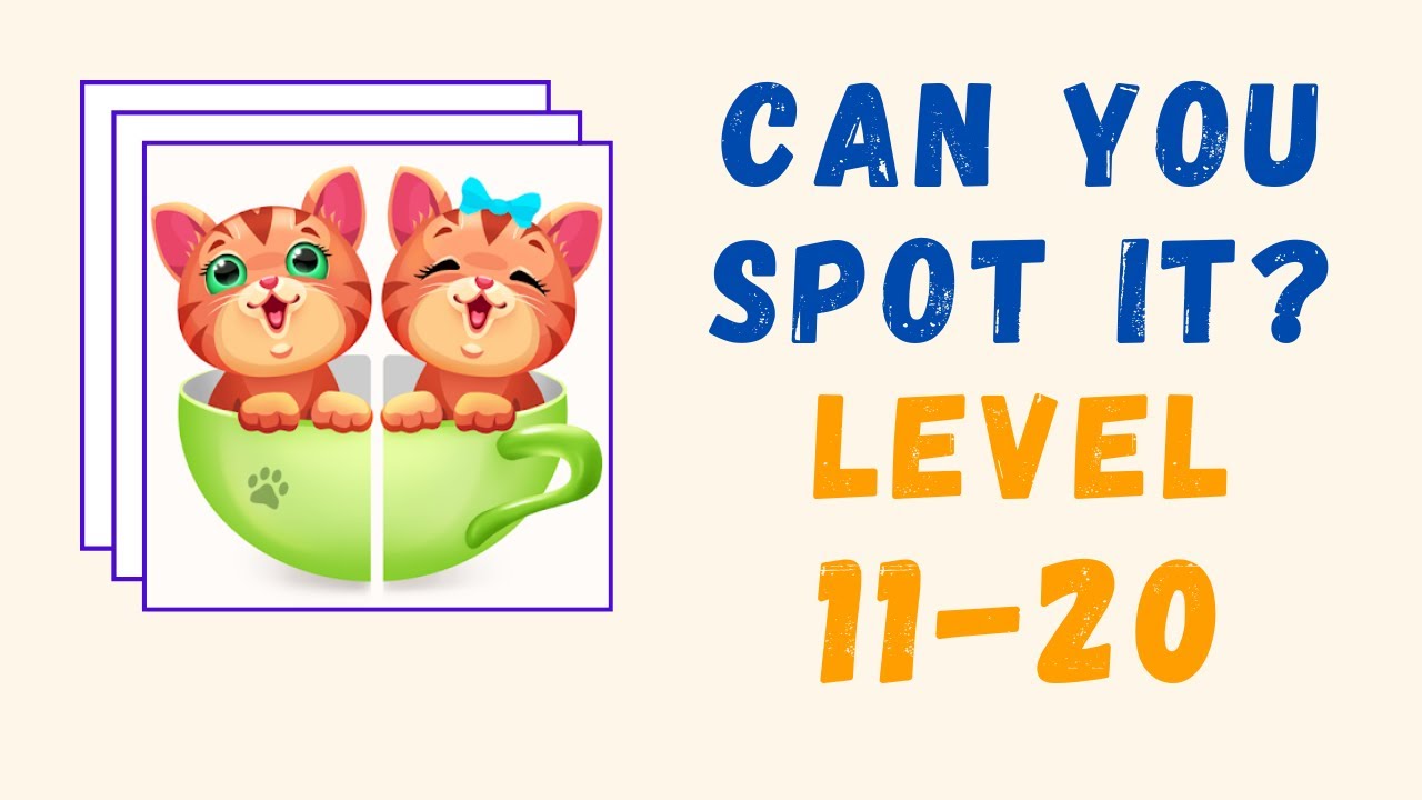 Can You Spot It Answers | All Levels | Level 11-20 - YouTube