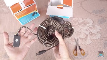 Mở Hộp Review Dây cáp nối dài usb 2.0 dài 15m có chíp hàng chất lượng cao.