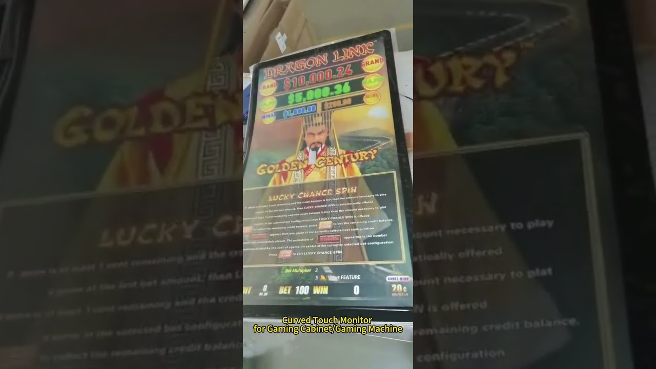 Curved Surface Touch Monitor LED Bar Casino Slot Machine，Curved Display，Casino Gaming Monitor