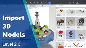 Level 2.6 Exploring the Paint 3D library and Importing models | 3D Modelling