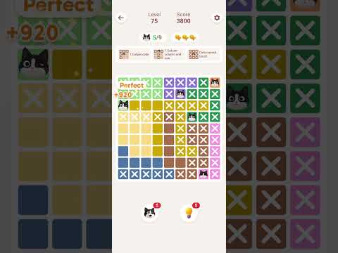 Meowdoku Level 75 Answer 😺 | Quick Puzzle Walkthrough | #shorts