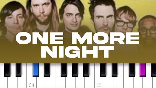 Maroon 5 - One More Night (piano tutorial)