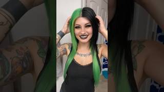 Dying My SCENE HAIR Black &amp; Green Split-Dye