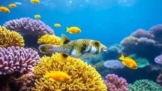 Azure Waves 4K – Dive into Tranquility with Colorful Reefs & Gentle Sea Sounds for Mind Relaxation