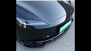 Tesla Model 3 Highland Front Splitter Front Lip Spoiler Installation video #Teslamodel3highland