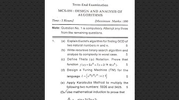 MCS-031 June-2020 Question Paper IGNOU