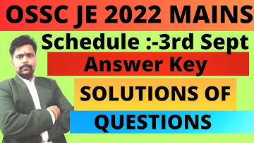 SOLUTION PART 2 | OSSC JE RE-EXAM 2022 , QUESTION 21 TO 45 | OSSC JE 2022 ANSWER KEY , OSSC JE
