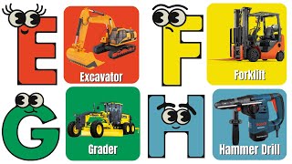 The Abc Construction Vehicles Song Learn Construction Machines A To Z Educational Kids Song