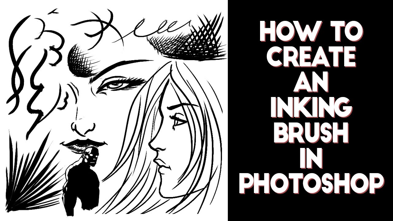 How to create an inking  brush  in Photoshop  YouTube