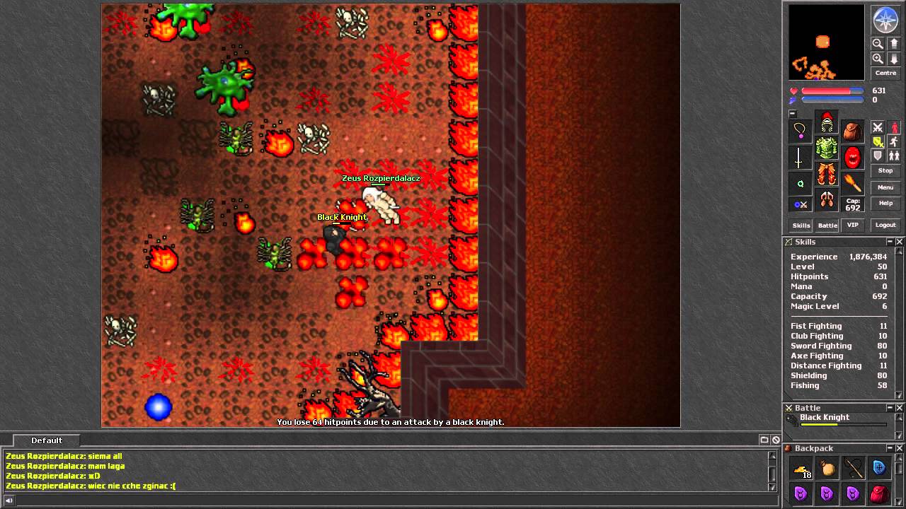 Tibia [7.3] Zeus vs Black Knight - YouTube