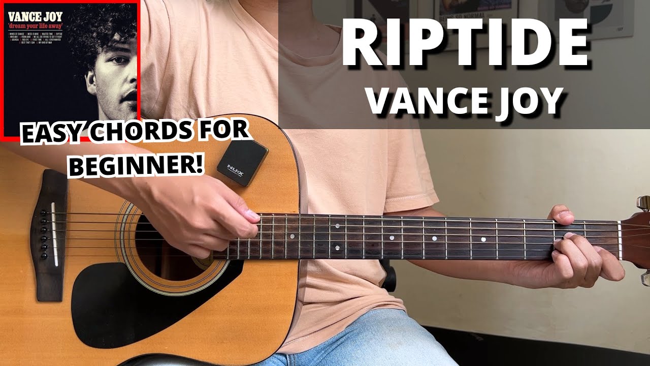 Riptide - Vance Joy (Guitar Tutorial) No Capo! Easy Chords For Beginner!
