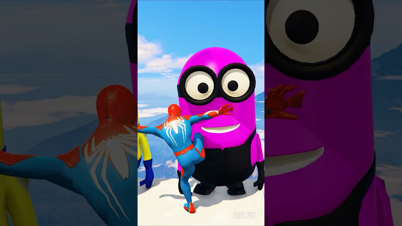 GTA 5 Epic Water Ragdolls Spiderman vs MINIONS Jumps/Fails Ep.407 