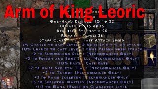 D2R Unique Items - Arm of King Leoric (Tomb Wand)