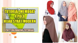 PECAH POLA HIJAB SYAR'I MODERN ~ PATTERN MAKING TUTORIAL