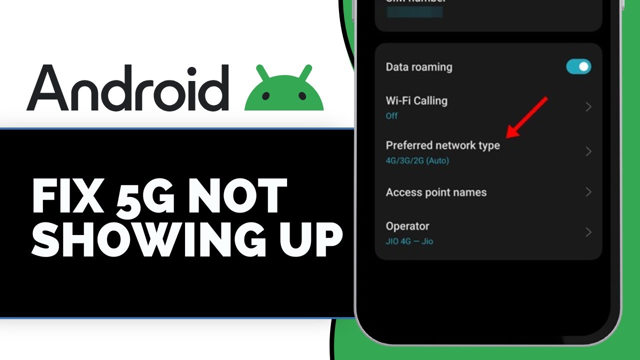 How To Fix 5G Not Showing Up On android (Full Guide) - YouTube