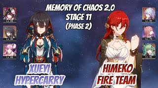 Xueyi x Sparkle & Himeko Fire Team Memory of Chaos Stage 11 (3 Stars) | Honkai Star Rail