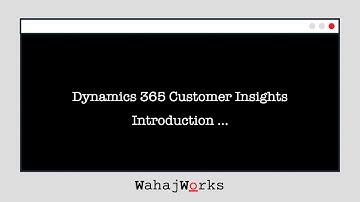 Dynamics 365 Customer Insights Intro - WahajWorks