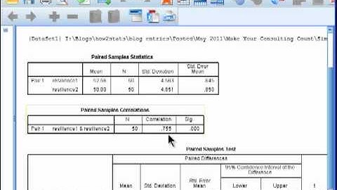 Paired Samples t-test - SPSS