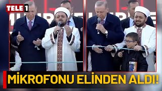 Erdoğan imamı durdurdu: Fatiha sonra önce kurdela Resimi