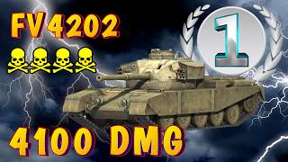 WOTBLITZ - FV4202 - CLASS 1 - 4100 DMG - 4 KILLS