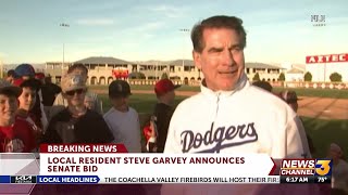 Former LA Dodgers star Steve Garvey announces US Senate run