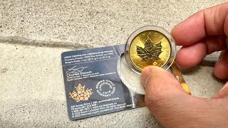 I Cut My 24K Gold Coin 99.99% Out of Its Assay Card