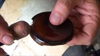 how to make an arrowhead from a beer bottle part 1