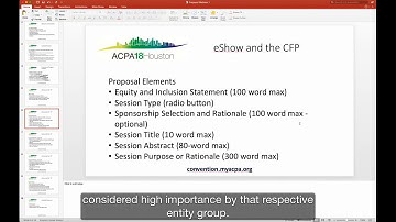 Proposal Development Webinar: The Proposal Process