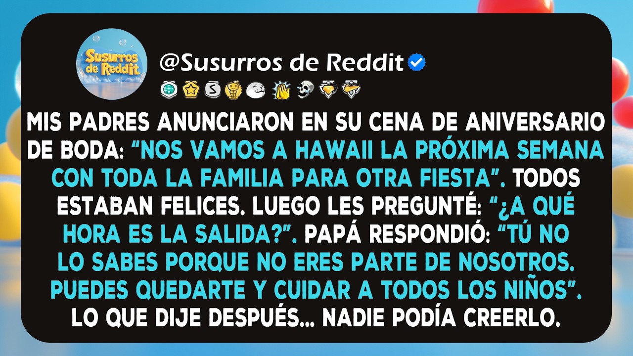 Mis padres me humillaron en su fiesta de aniversario. Así que me fui para siempre.
