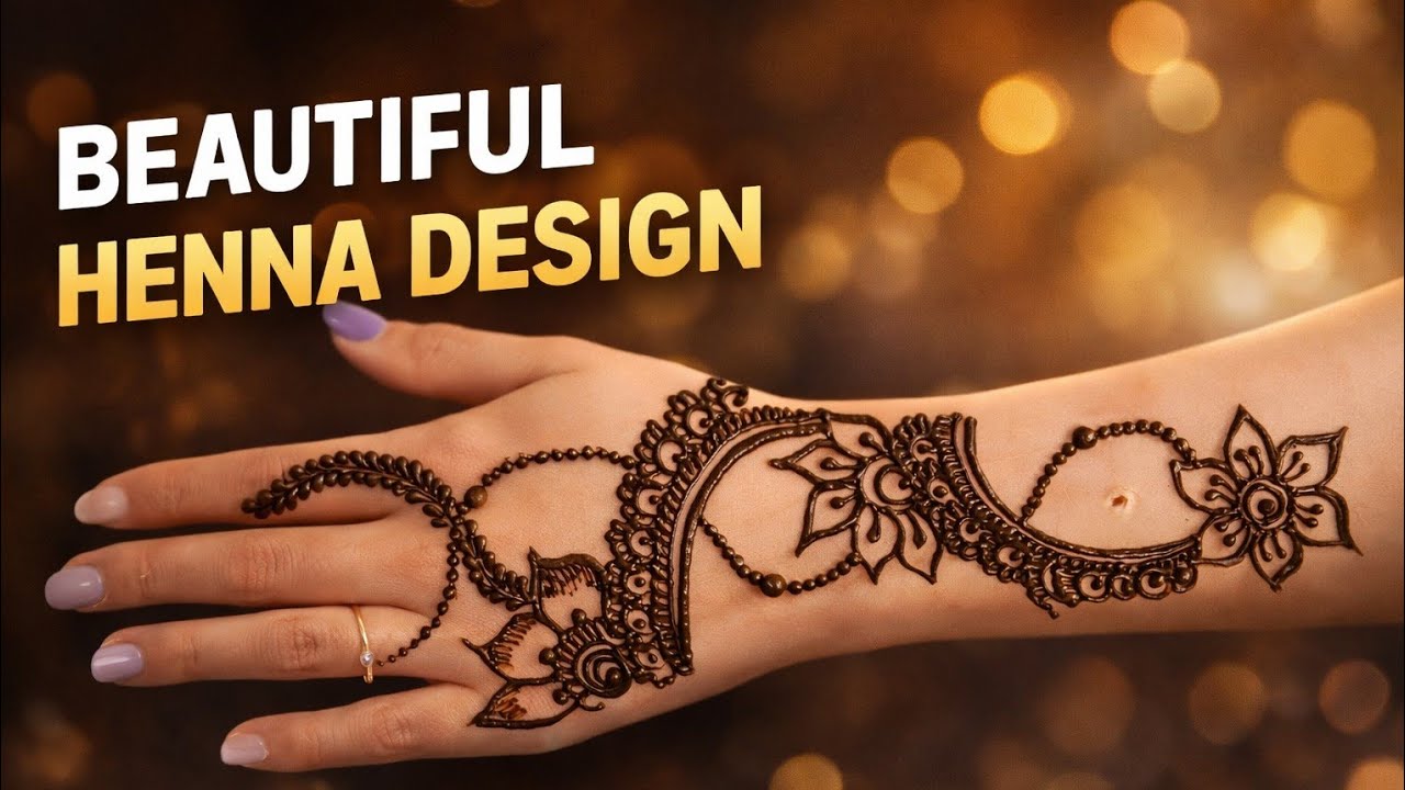 Flower Mehndi Design | Front Hand Mehndi Design esign Tutorial 